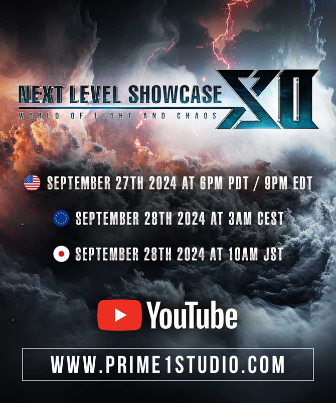 The Two-part Event! "NEXT LEVEL SHOWCASE XII: WORLD OF LIGHT AND CHAOS Part 1" Premieres on Sept. 28th at 10 AM JST 